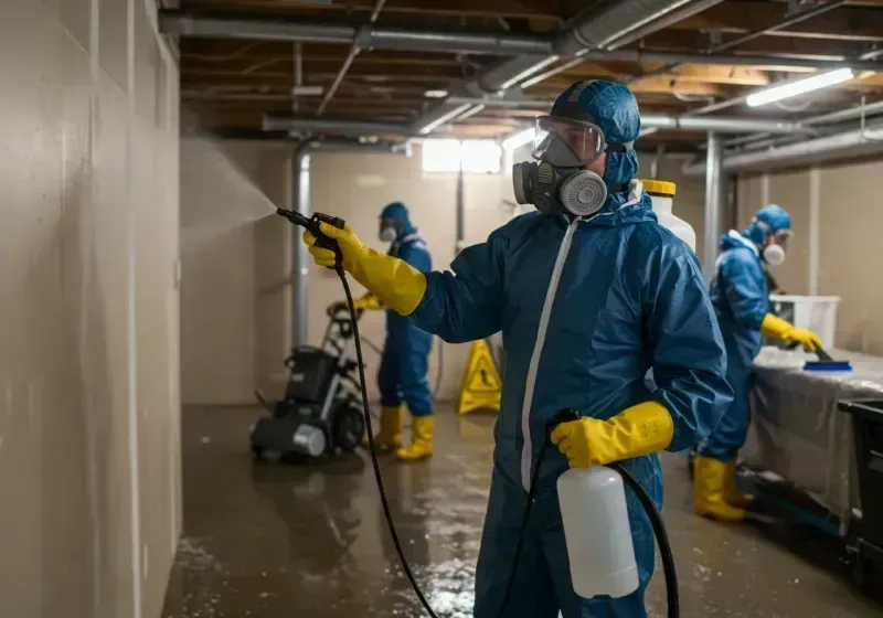 Basement Sanitization and Antimicrobial Treatment process in Fishkill, NY